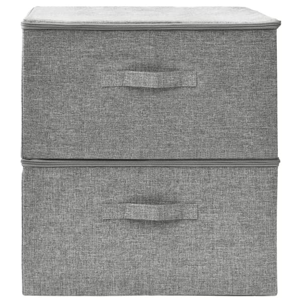 Säilytyslaatikot 2 kpl kangas 43x34x23 cm harmaa