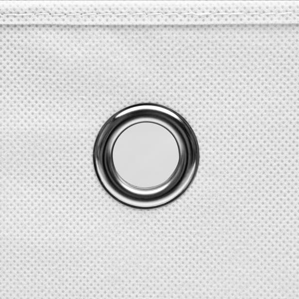 Förvaringslådor med lock 10 st 28x28x28 cm vit