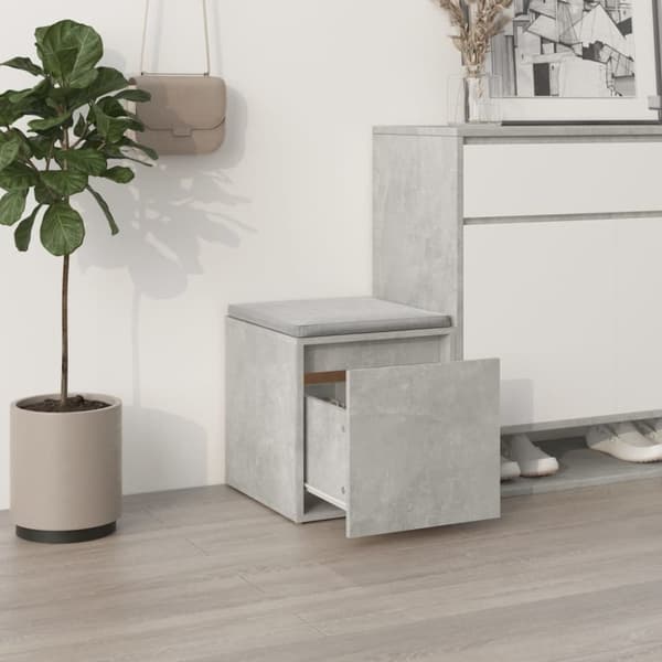 opbevaringsskab 40,5x40x40 cm konstrueret træ betongrå