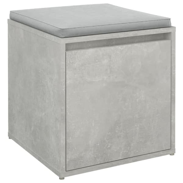 opbevaringsskab 40,5x40x40 cm konstrueret træ betongrå