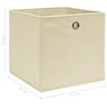 Miniatyrbillede 5 af 5: opbevaringskasser 4 stk. 32x32x32 stof cremefarvet