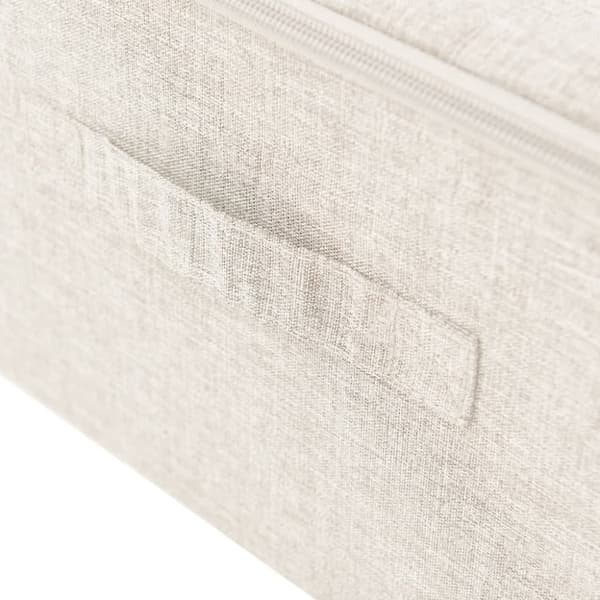opbevaringskasser 2 stk. 70x40x18 cm stof cremefarvet