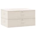 Miniatyrbillede 2 af 10: opbevaringskasser 2 stk. 70x40x18 cm stof cremefarvet