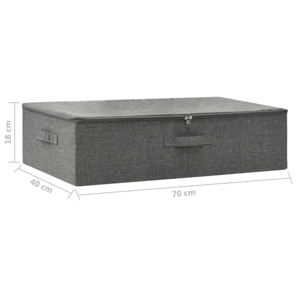 Förvaringslåda tyg 70x40x18 cm antracit