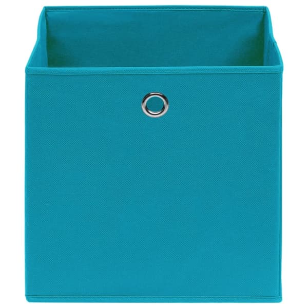 opbevaringskasser 10 stk. 32x32x32 stof babyblå