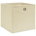 Miniatyrbillede 2 af 5: opbevaringskasser 10 stk. 32x32x32 stof cremefarvet