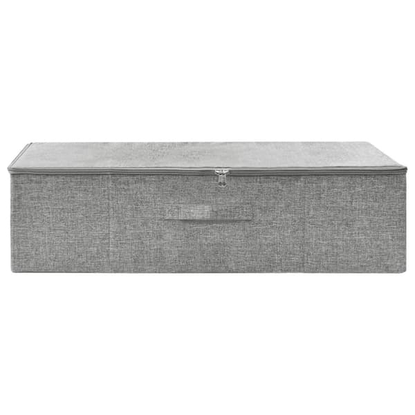 opbevaringskasse 70x40x18 cm stof grå