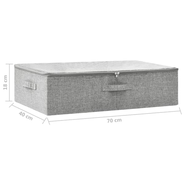 opbevaringskasse 70x40x18 cm stof grå