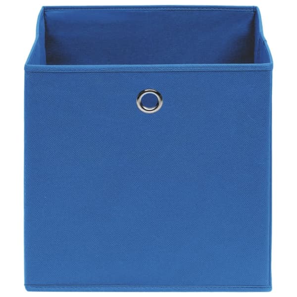 Förvaringslådor 10 st non-woven tyg 28x28x28 cm blå