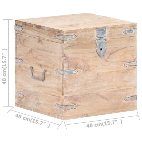 Kista 40x40x40 cm massivt akaciaträ