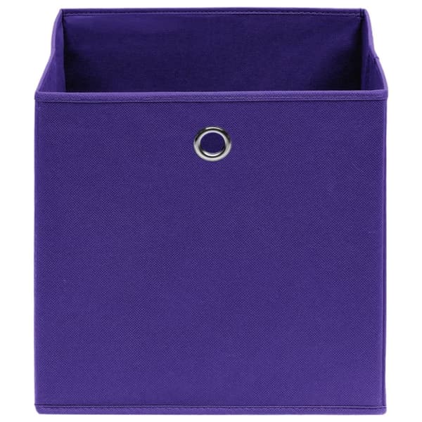 opbevaringskasser 10 stk. 32x32x32 stof lilla
