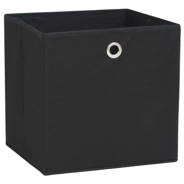 opbevaringskasser 4 stk. 32x32x32 cm ikke-vævet stof sort