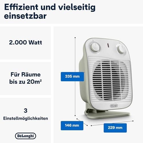 De'Longhi HFS50B20.GR hurtigvarmer, 2000 W, grøn