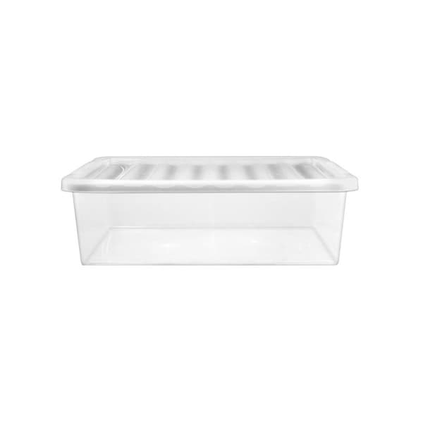 Premier 32L Storage Box & Lid Clear 34mm x 40mm x 59mm