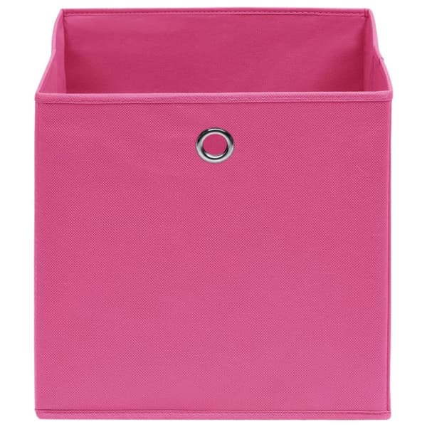 opbevaringskasser 4 stk. ikke-vævet stof 28x28x28 cm pink