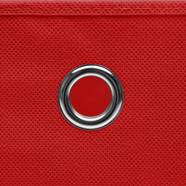 Förvaringslådor med lock 10 st 28x28x28 cm röd