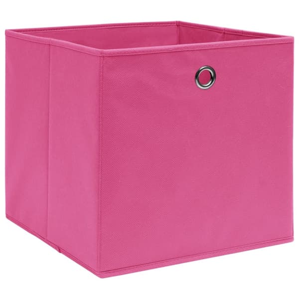 Förvaringslådor 4 st rosa 32x32x32 cm tyg