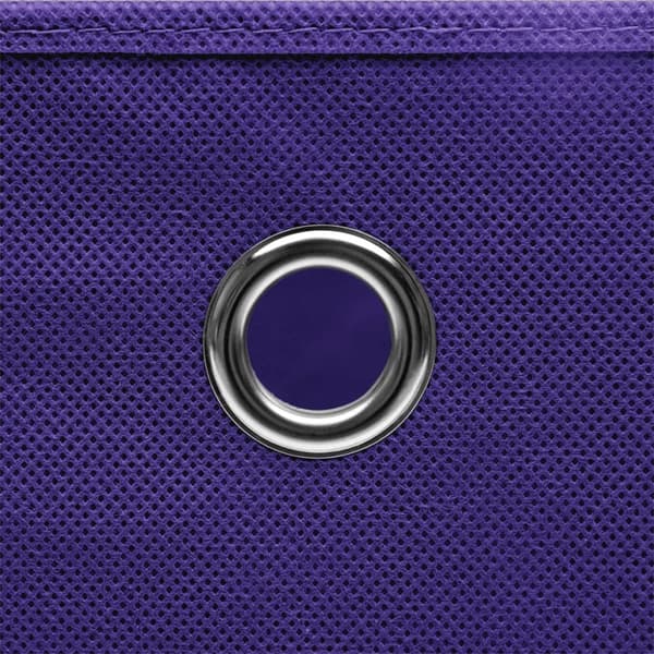 Förvaringslådor med lock 4 st 28x28x28 cm lila