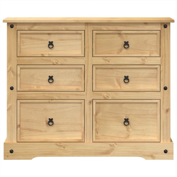 vidaXL Byrå Corona 110x43x91 cm massiv furu