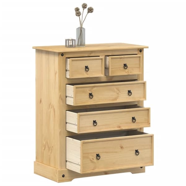 vidaXL Kommode Corona 92x48x114 cm heltre furu