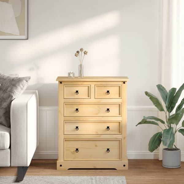vidaXL Kommode Corona 92x48x114 cm heltre furu