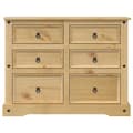 Miniatyrbilde 5 av 11: vidaXL Kommode Corona 112x48x91 cm heltre furu