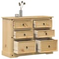 Miniatyrbilde 2 av 11: vidaXL Kommode Corona 112x48x91 cm heltre furu