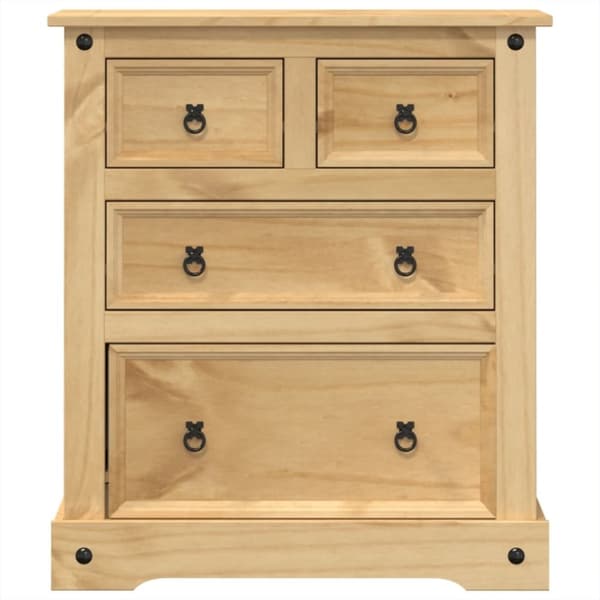 vidaXL kommode Corona 80x43x91 cm massivt fyrretræ