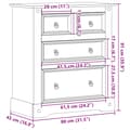 Miniatyrbillede 8 af 10: vidaXL kommode Corona 80x43x91 cm massivt fyrretræ