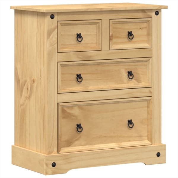 vidaXL kommode Corona 80x43x91 cm massivt fyrretræ