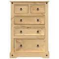 Miniatyrbilde 3 av 10: vidaXL Kommode Corona 80x43x114 cm heltre furu