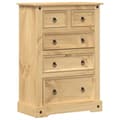 Miniatyrbilde 1 av 10: vidaXL Kommode Corona 80x43x114 cm heltre furu