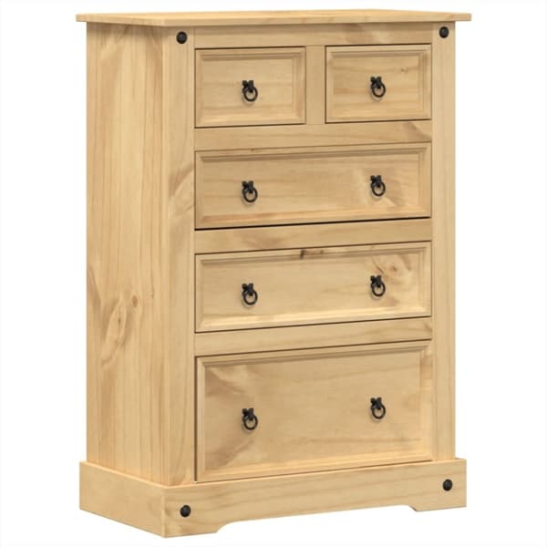 vidaXL Kommode Corona 80x43x114 cm heltre furu