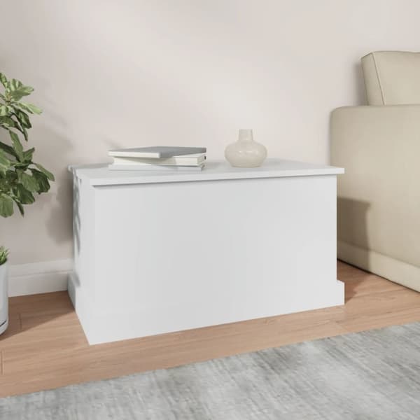 vidaXL opbevaringskasse 70x40x38 cm konstrueret træ hvid -  Opbevaringskister