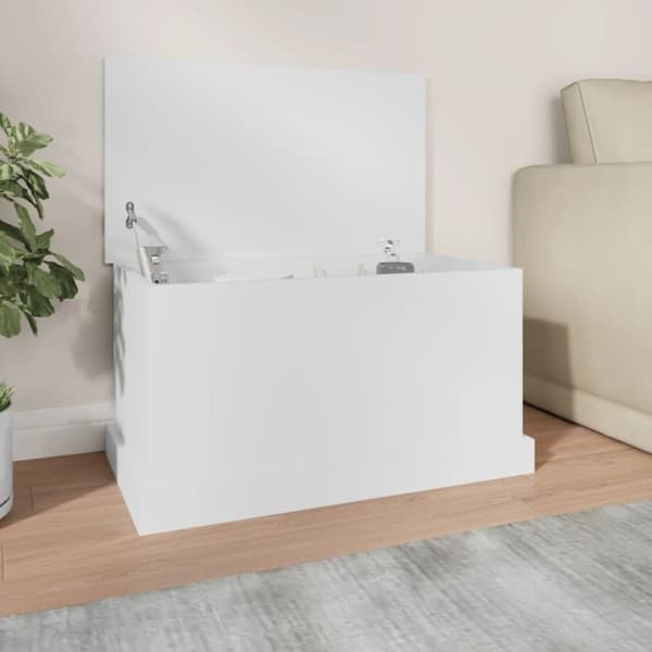 vidaXL opbevaringskasse 70x40x38 cm konstrueret træ hvid -  Opbevaringskister