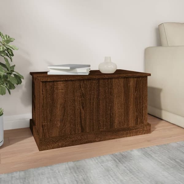 vidaXL opbevaringskasse 70x40x38 cm konstrueret træ brun egetræsfarve -  Opbevaringskister