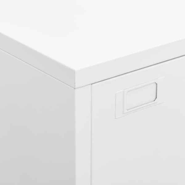 vidaXL industrielt opbevaringsskab 75x40x115 cm stål hvid -  Opbevaringskister