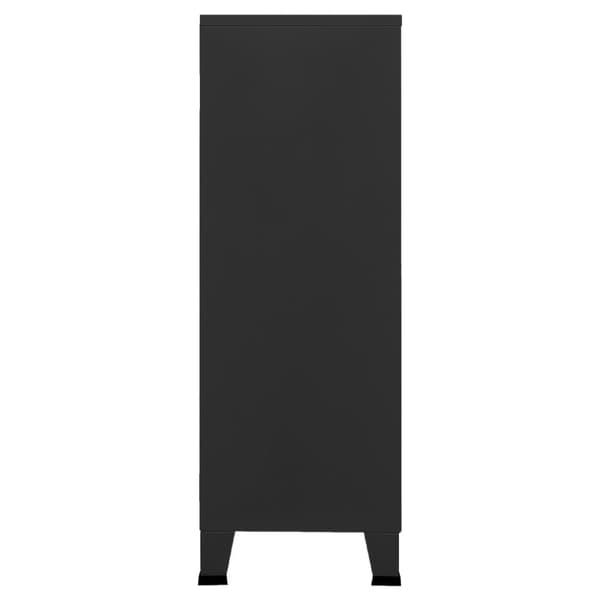 vidaXL Industriellt förvaringsskåp svart 75x40x115 cm metall - Lagringskistor