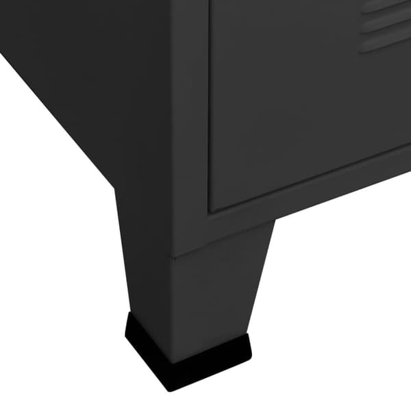 vidaXL Industriellt förvaringsskåp svart 75x40x115 cm metall - Lagringskistor