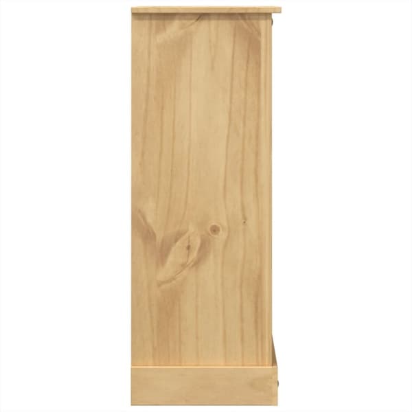 vidaXL kommode Corona 80x43x114 cm massivt fyrretræ -  Opbevaringskister