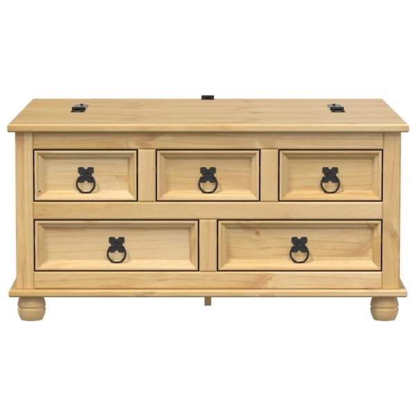 vidaXL Förvaringslåda Corona 90x78x45 cm massiv furu