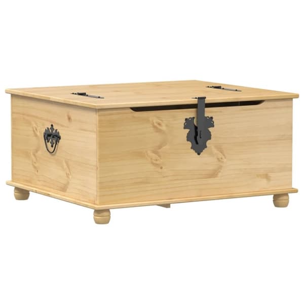 vidaXL opbevaringsboks Corona 90x78x45 cm massivt fyrretræ