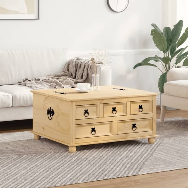 vidaXL opbevaringsboks Corona 90x78x45 cm massivt fyrretræ