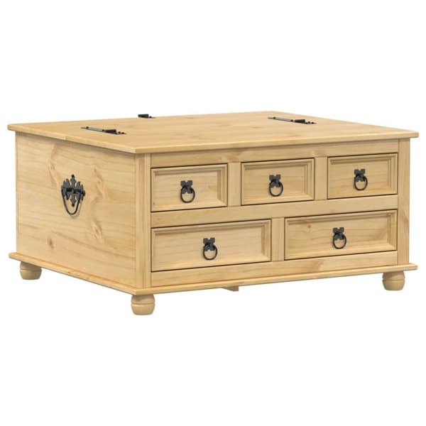 vidaXL opbevaringsboks Corona 90x78x45 cm massivt fyrretræ