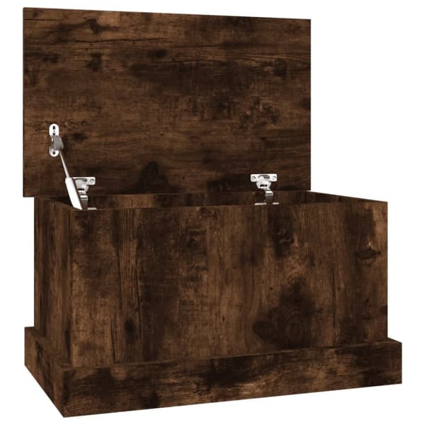 The Living Store opbevaringskasse 50x30x28 cm konstrueret træ røget egetræsfarve - Opbevaringskister