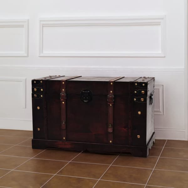 The Living Store Vintage Aarrearkku Puu 66x38x40 cm -  Säilytysarkut