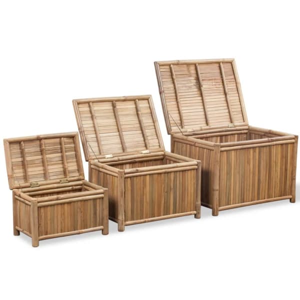 The Living Store Säilytyslaatikkoa 3kpl Bambu - Säilytysarkut