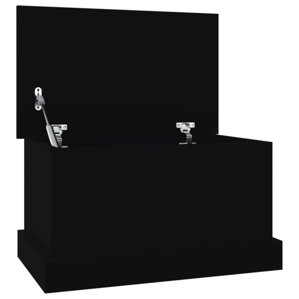 The Living Store Förvaringslåda svart 50x30x28 cm konstruerat trä -  Lagringskistor