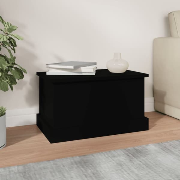 The Living Store Förvaringslåda svart 50x30x28 cm konstruerat trä -  Lagringskistor