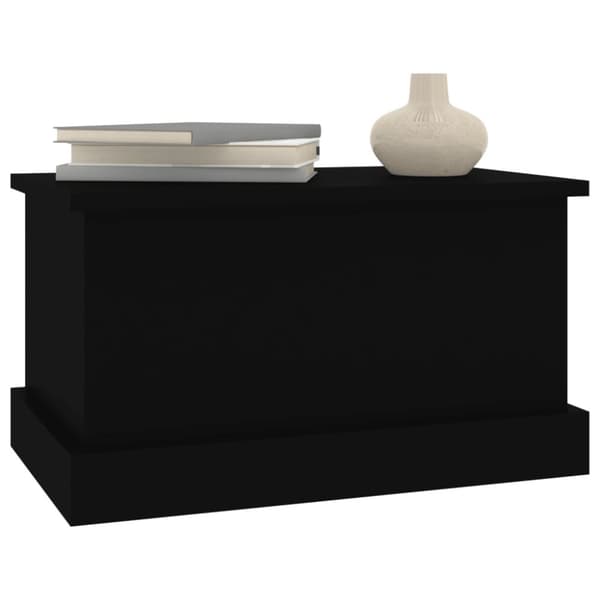 The Living Store Förvaringslåda svart 50x30x28 cm konstruerat trä -  Lagringskistor